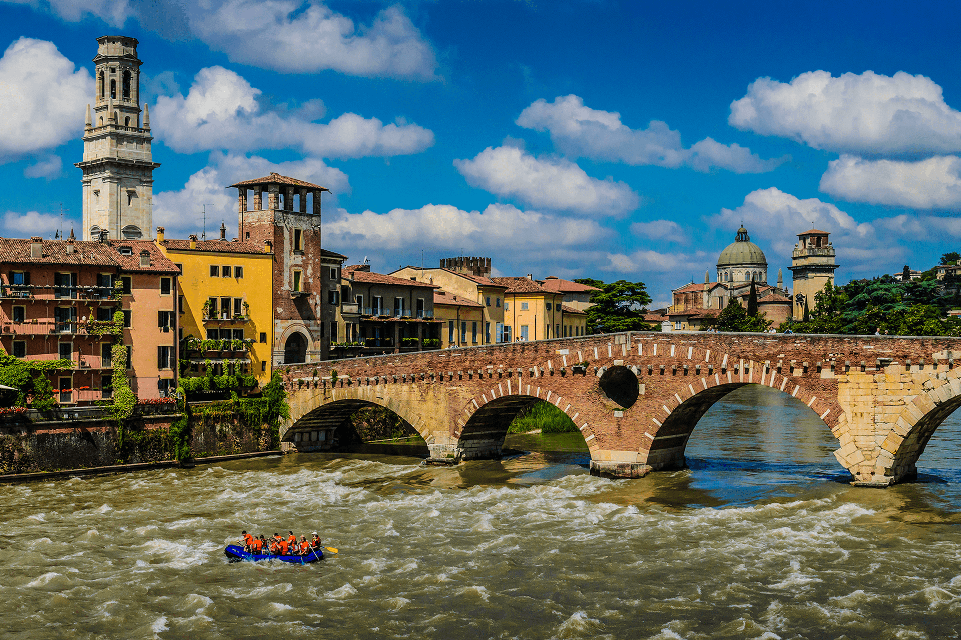 Ponte Petra + Adige River, Verona